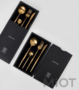 Набір столових приладів Xiaomi Maison Maxx Stainless Steel Modern Flatware Set Black